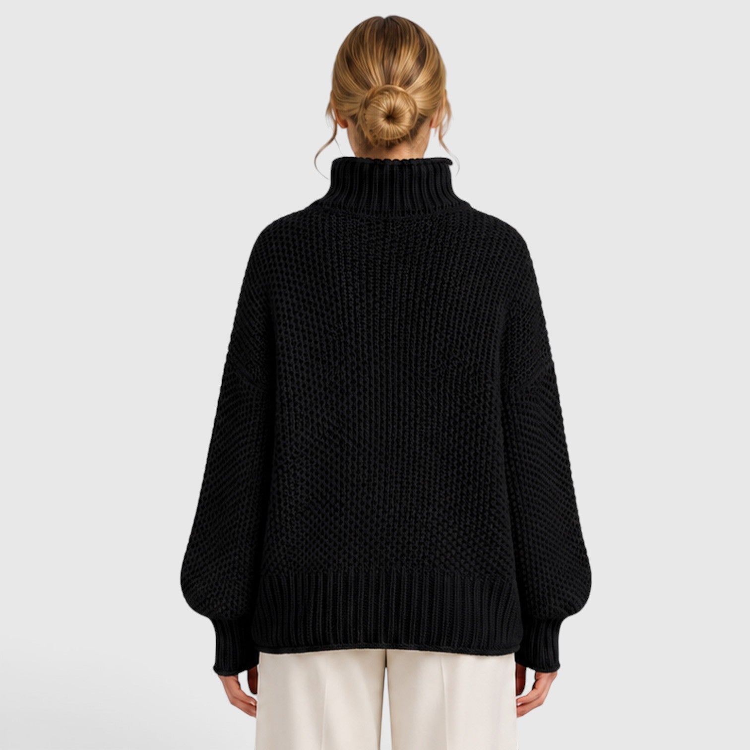Monvaline | Women's Cozy Knit Everyday Roll Neck Jumper