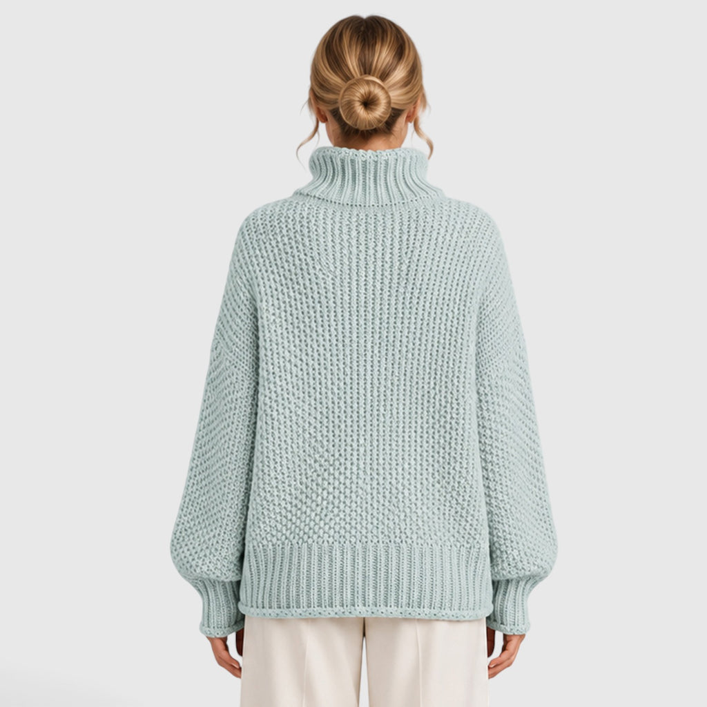 Monvaline | Women's Cozy Knit Everyday Roll Neck Jumper