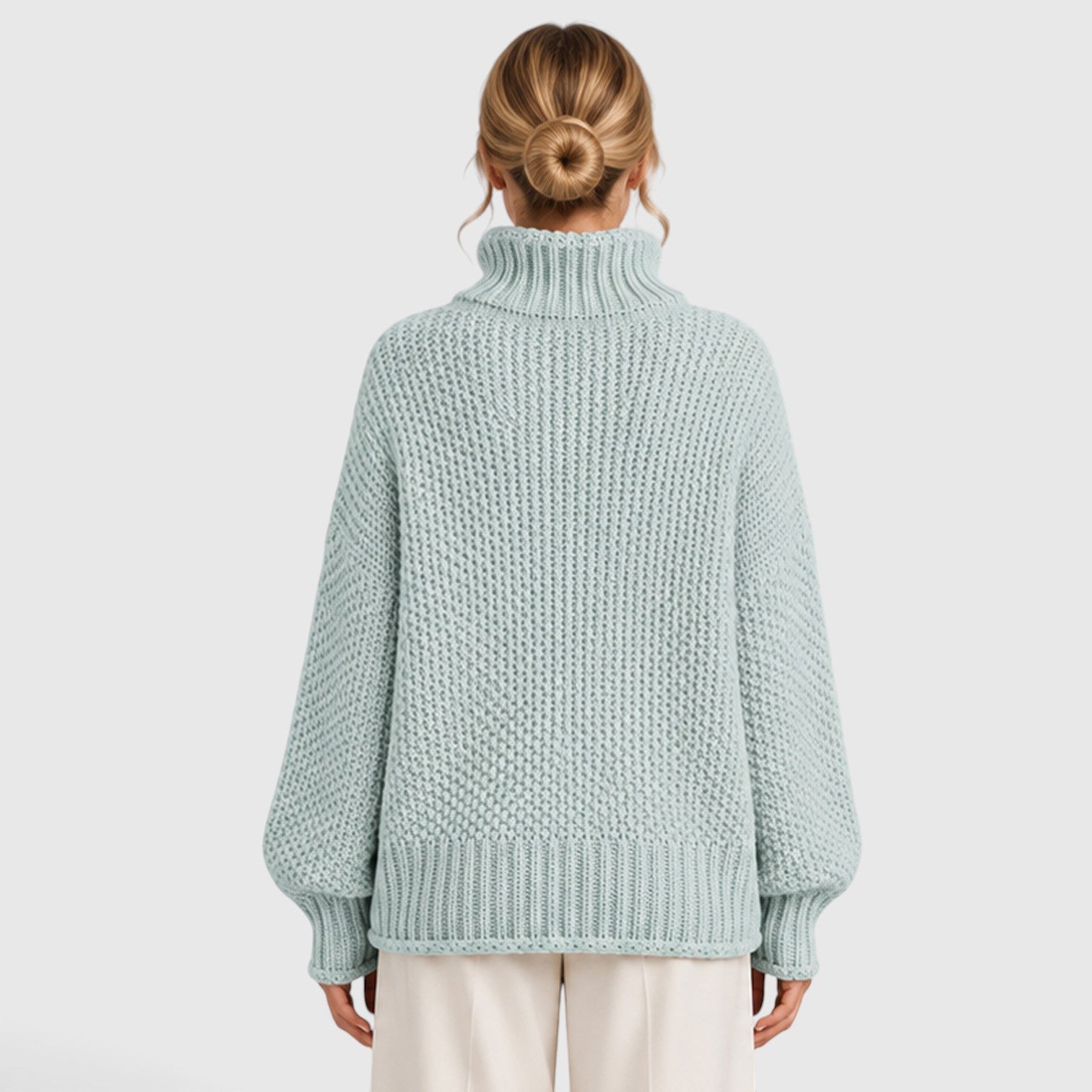 Monvaline | Women's Cozy Knit Everyday Roll Neck Jumper