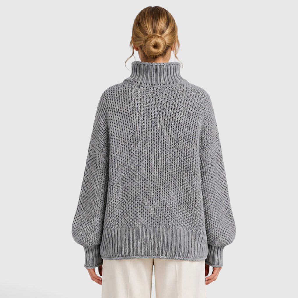 Monvaline | Women's Cozy Knit Everyday Roll Neck Jumper
