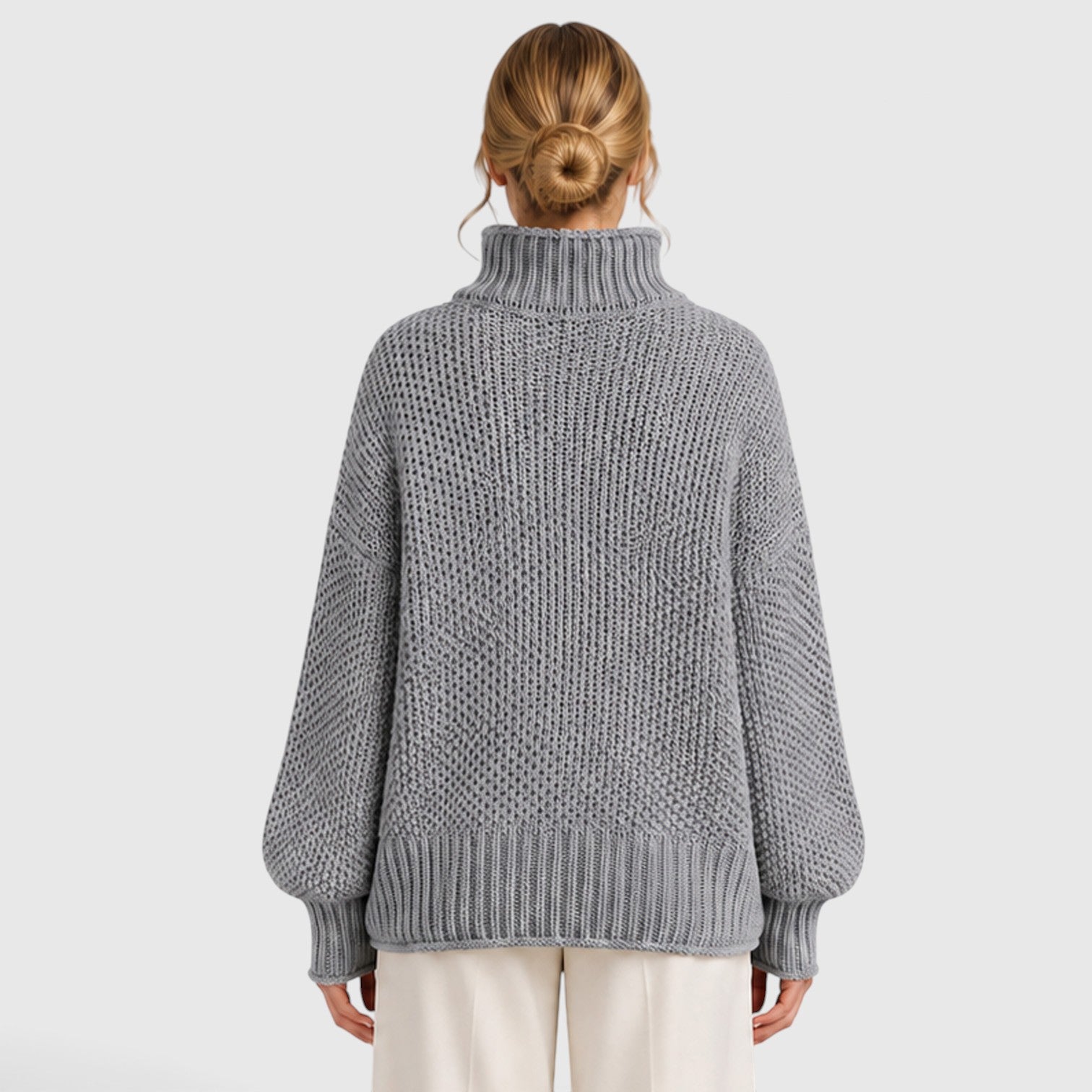 Monvaline | Women's Cozy Knit Everyday Roll Neck Jumper