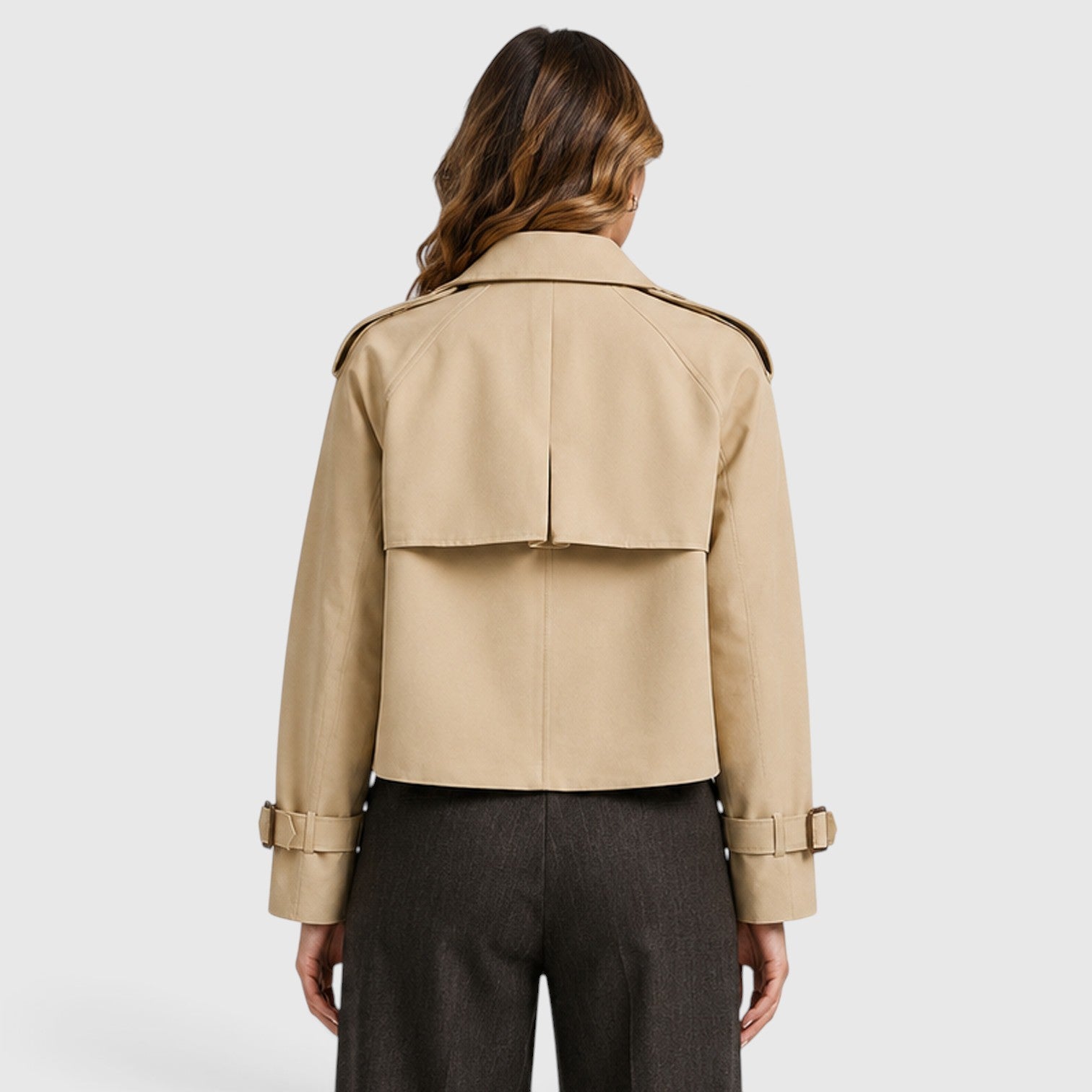 Monvaline | Women's Double Breasted Trench Coat for Smart Casual Outfits