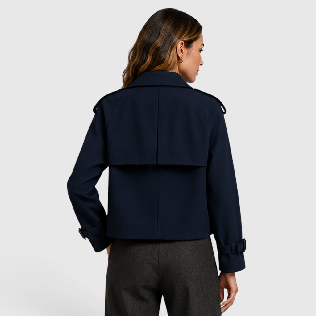 Monvaline | Women's Double Breasted Trench Coat for Smart Casual Outfits