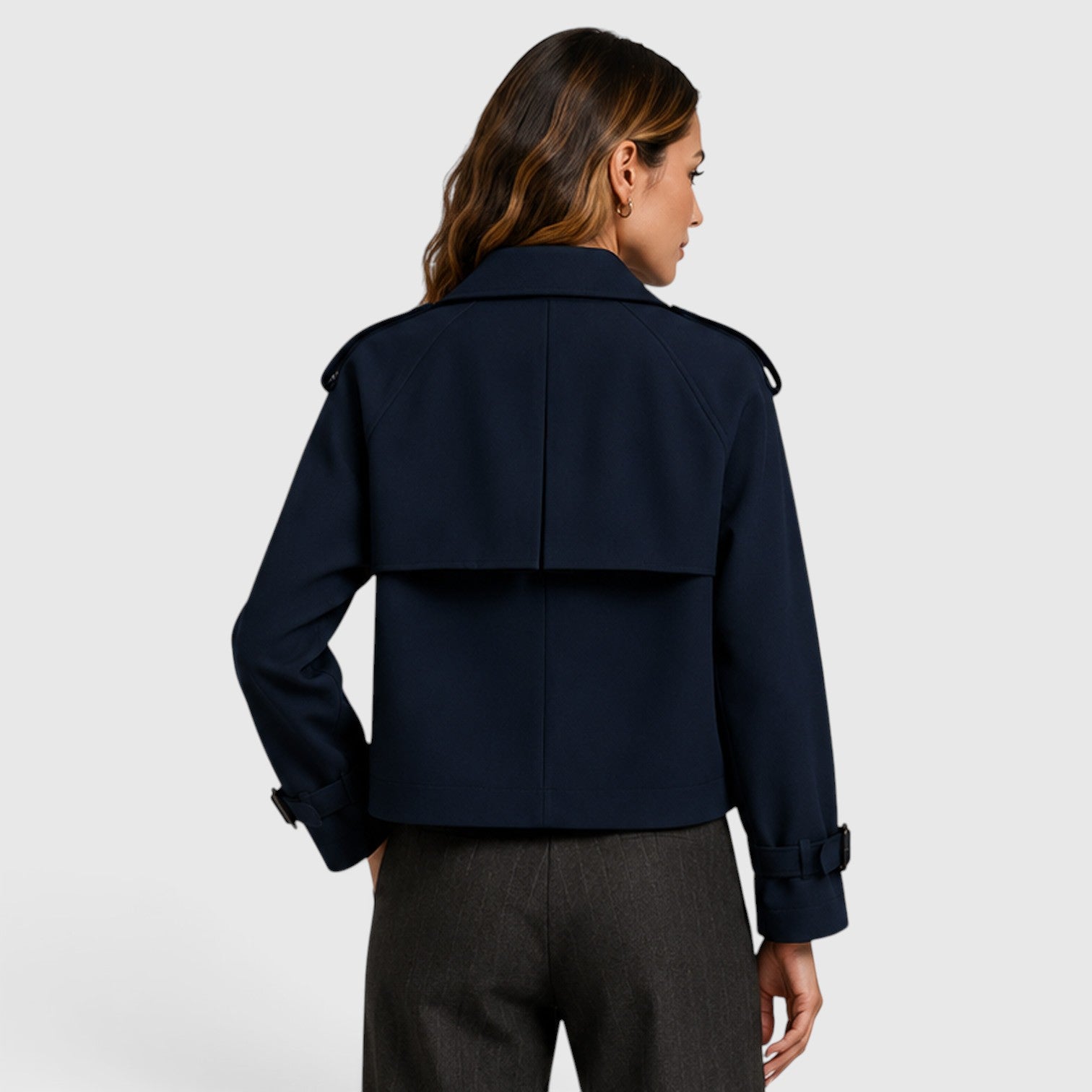 Monvaline | Women's Double Breasted Trench Coat for Smart Casual Outfits