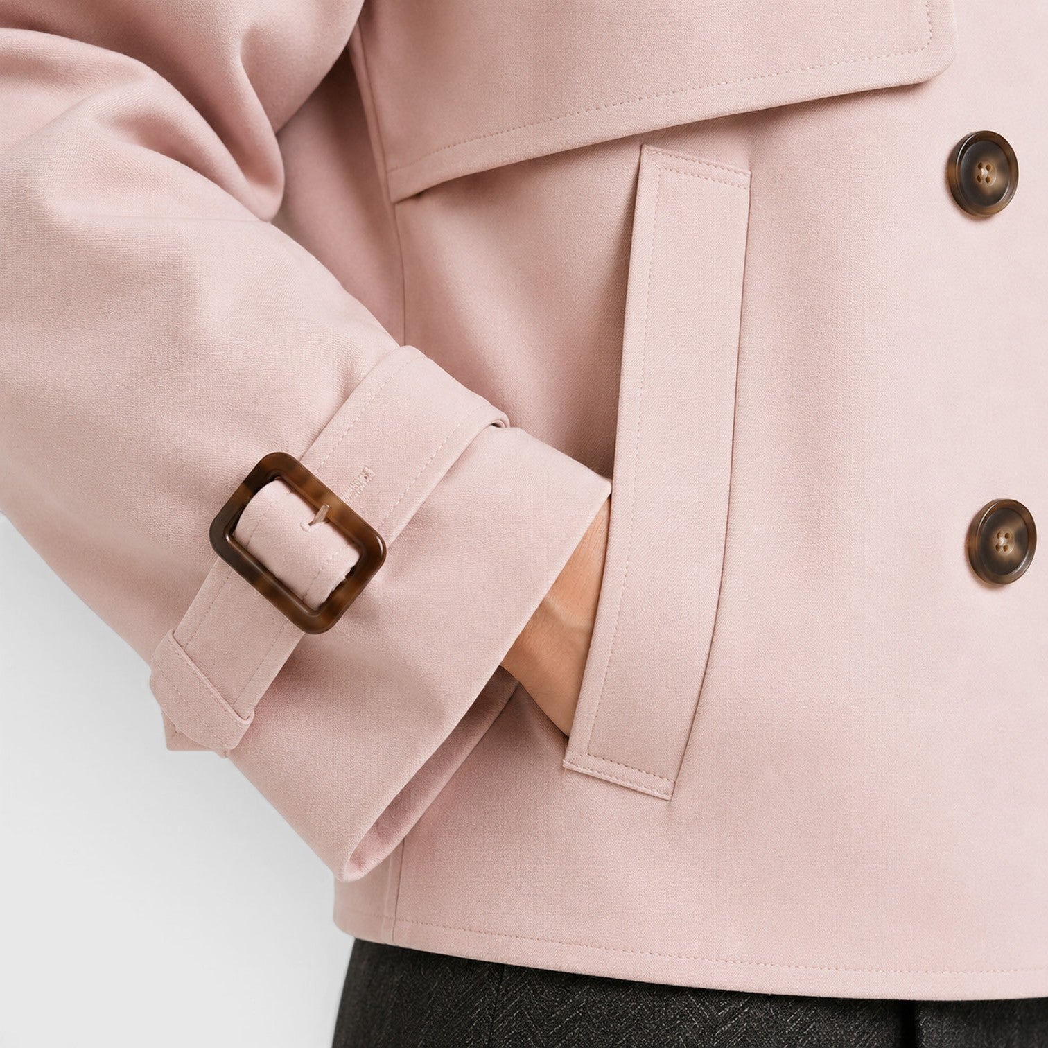 Monvaline | Women's Double Breasted Trench Coat for Smart Casual Outfits