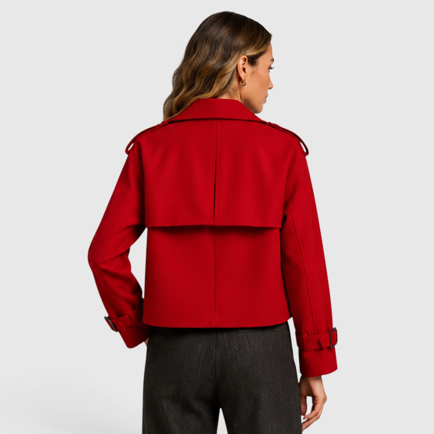 Monvaline | Women's Double Breasted Trench Coat for Smart Casual Outfits