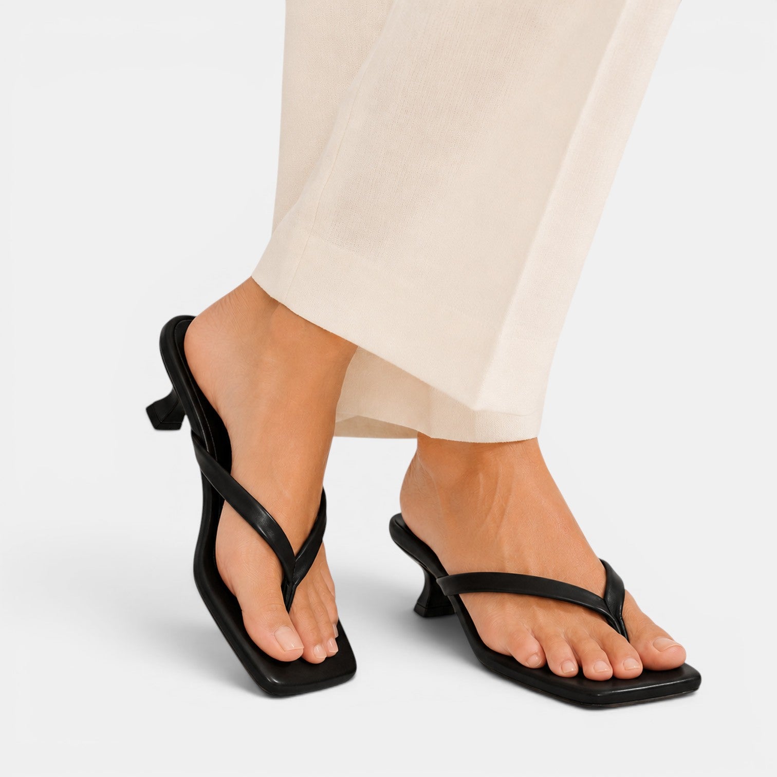 Monvaline | Women's Elegant Kitten Heel Sandals for Casual Dresses