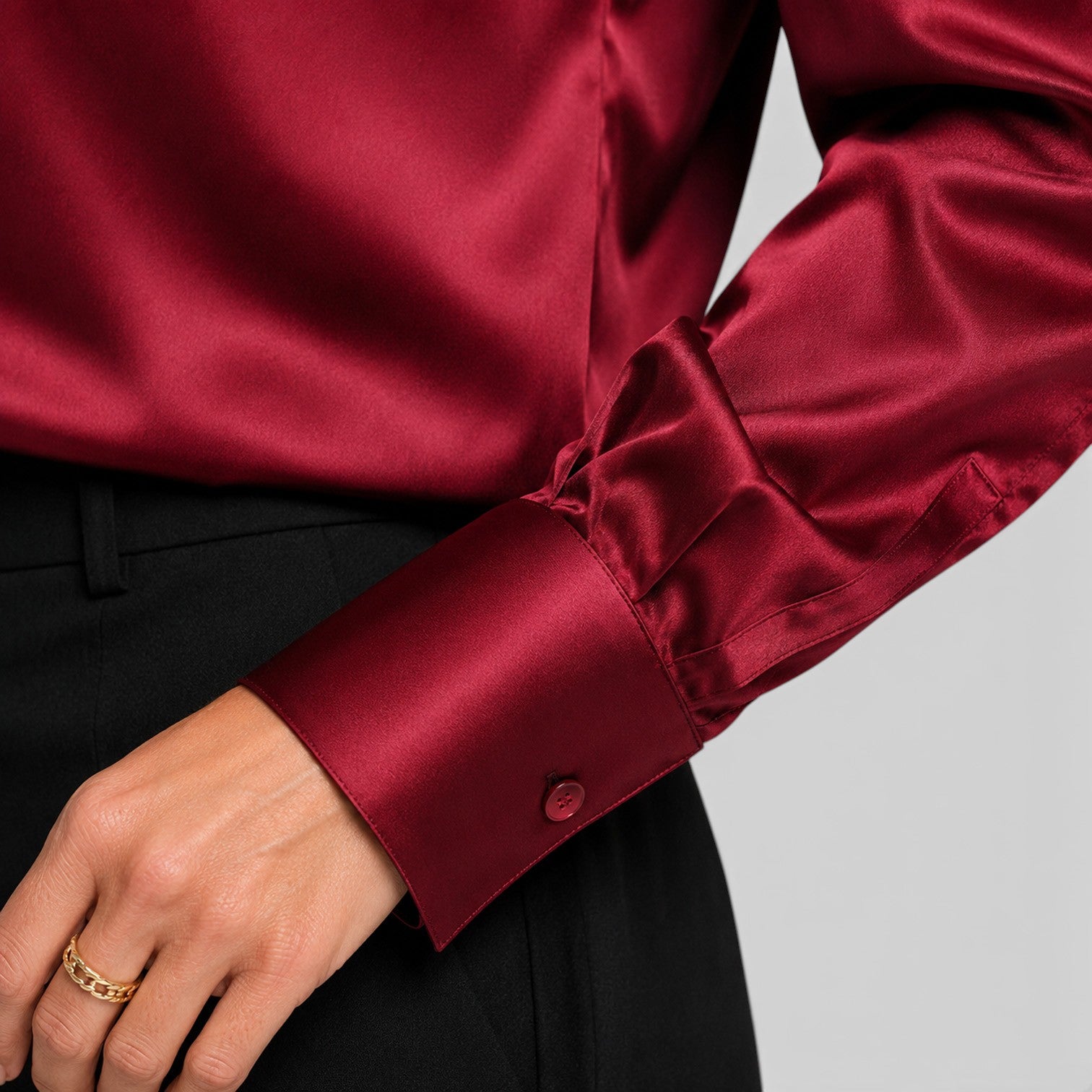 Monvaline | Women's Satin Blouse Elegant Lightweight Everyday Style