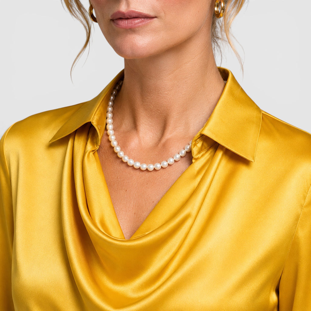 Monvaline | Women's Satin Blouse Elegant Lightweight Everyday Style
