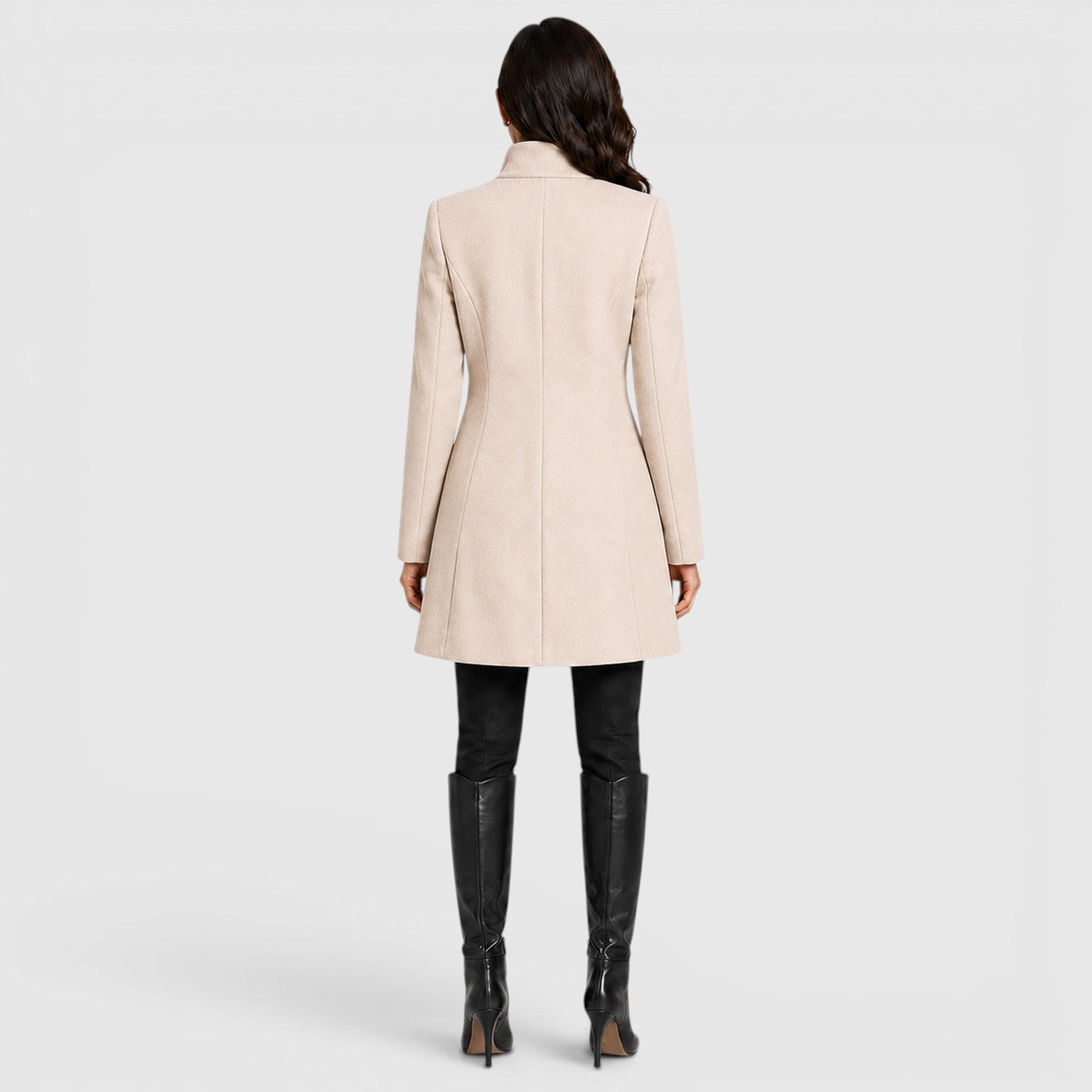 Monvaline | Women's Elegant Stand Collar Coat for Daily Outerwear