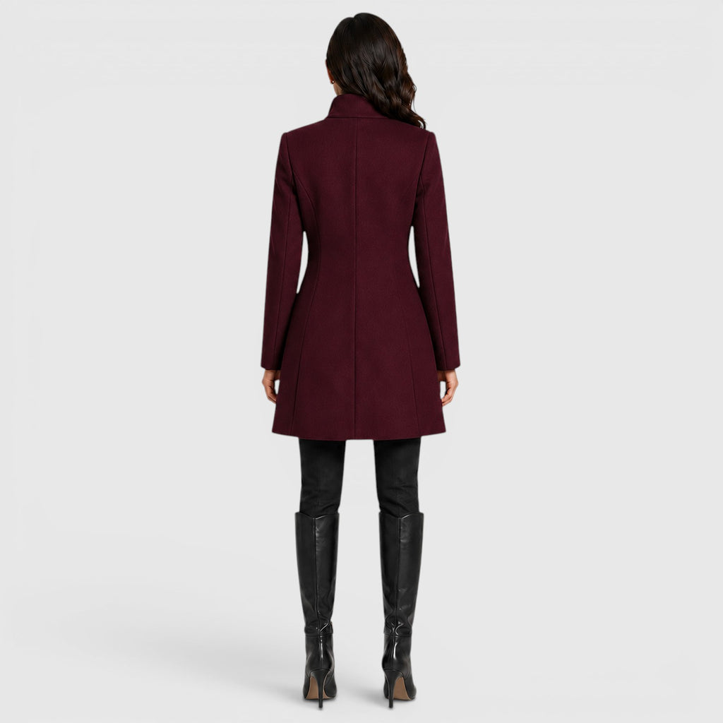Monvaline | Women's Elegant Stand Collar Coat for Daily Outerwear