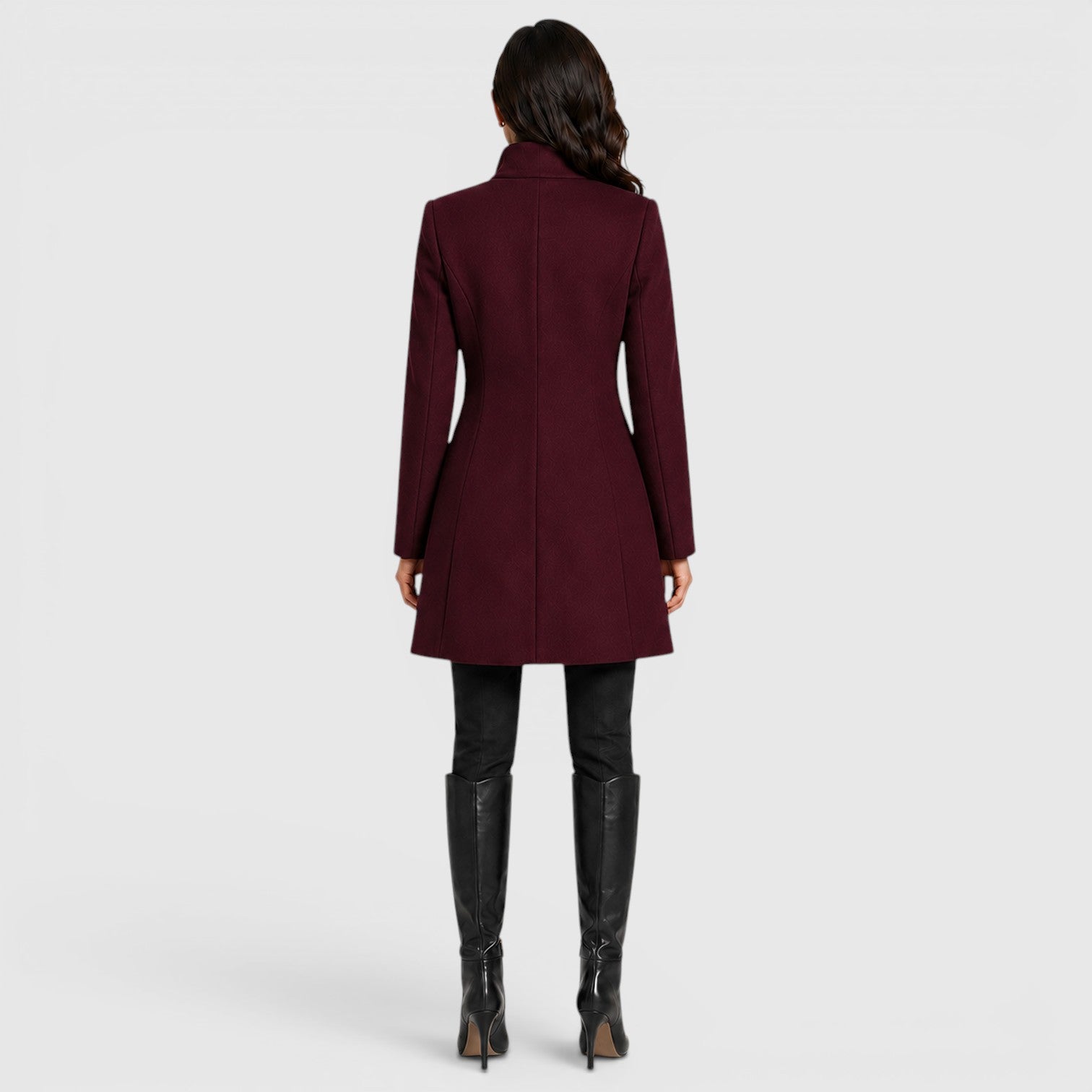 Monvaline | Women's Elegant Stand Collar Coat for Daily Outerwear
