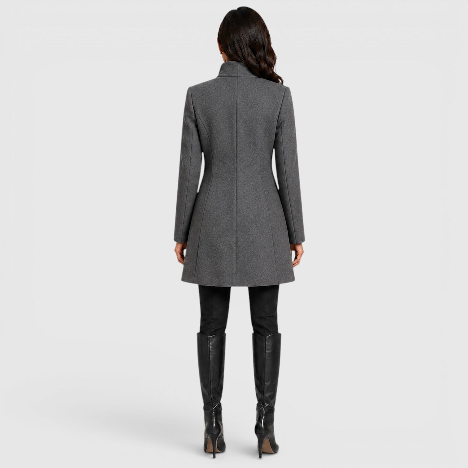 Monvaline | Women's Elegant Stand Collar Coat for Daily Outerwear