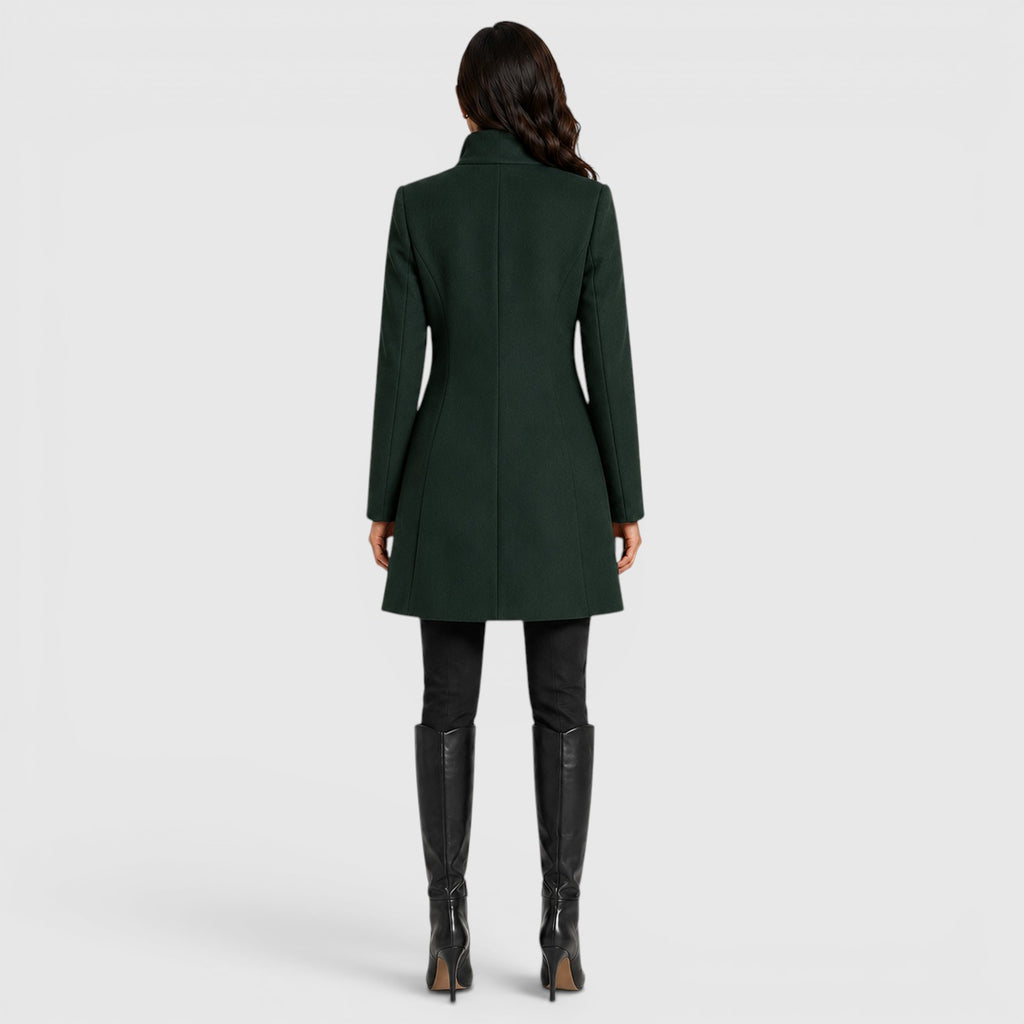 Monvaline | Women's Elegant Stand Collar Coat for Daily Outerwear