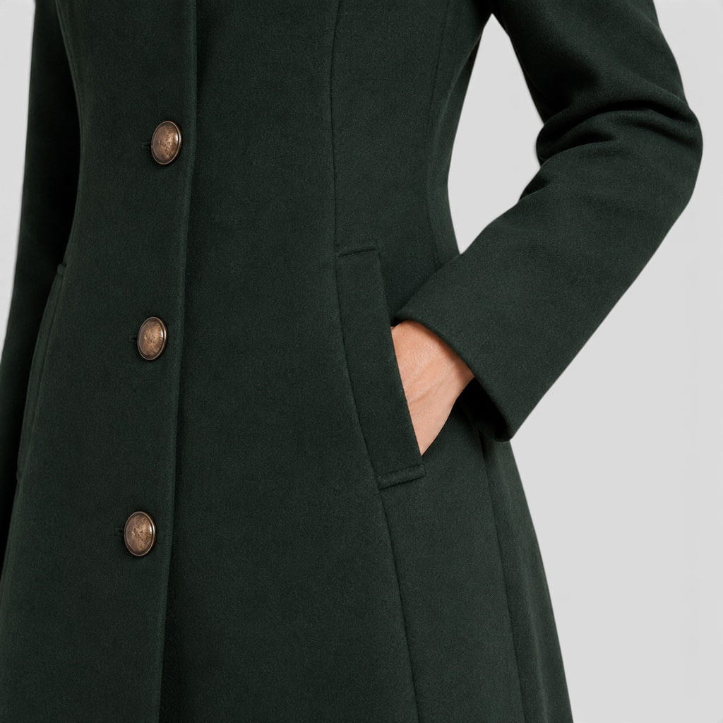 Monvaline | Women's Elegant Stand Collar Coat for Daily Outerwear