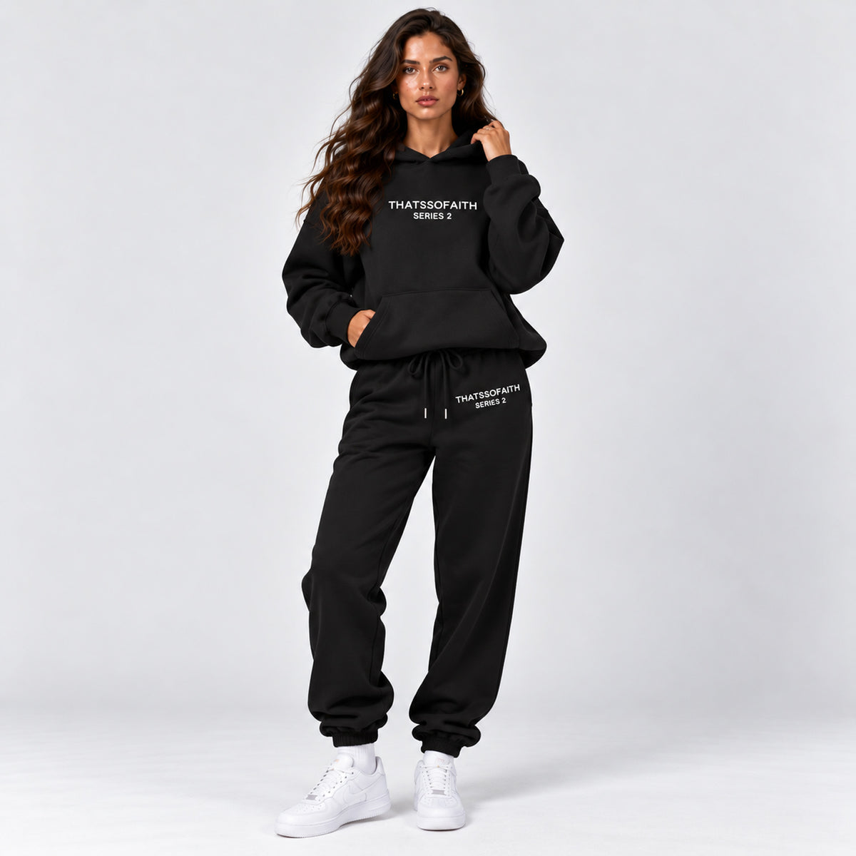 Monvaline | Women's Embroidered Loungewear Co-Ord Set – Relaxed Fit