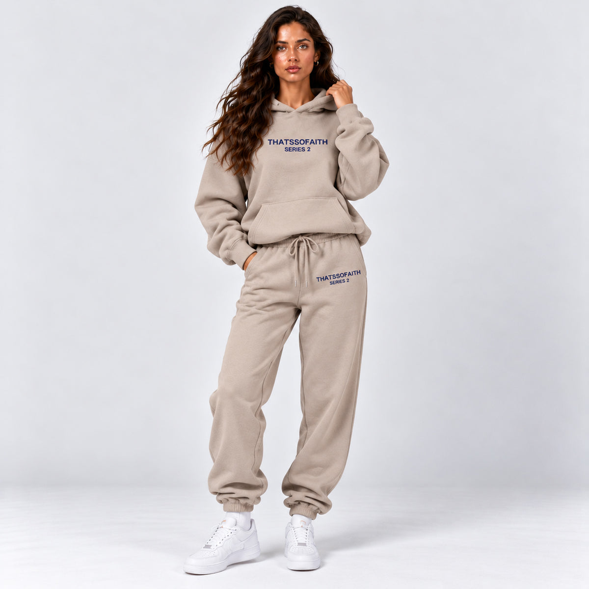 Monvaline | Women's Embroidered Loungewear Co-Ord Set – Relaxed Fit