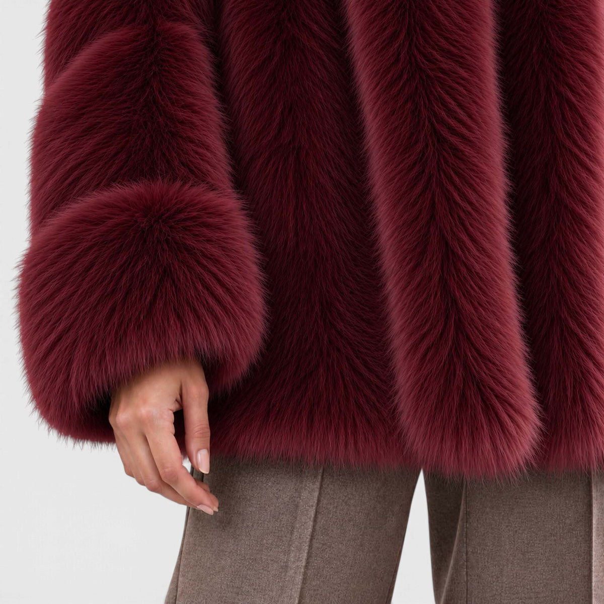 Monvaline | Women's Faux Fur Coat Soft Plush Short Winter Coat