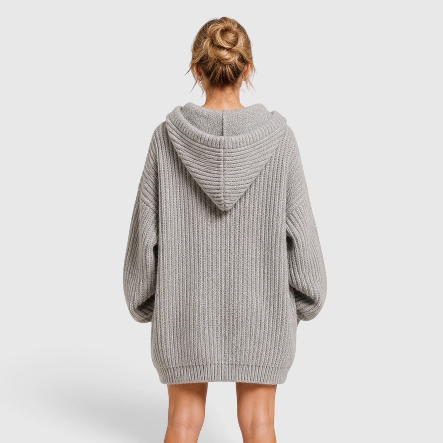 Monvaline | Women's Hooded Knit Jumper Oversized Relaxed Fit