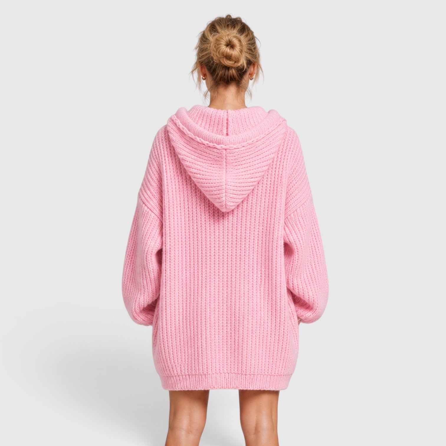 Monvaline | Women's Hooded Knit Jumper Oversized Relaxed Fit