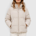 Monvaline | Women's Hooded Lightweight Puffer Jacket – Quilted Zip-Up