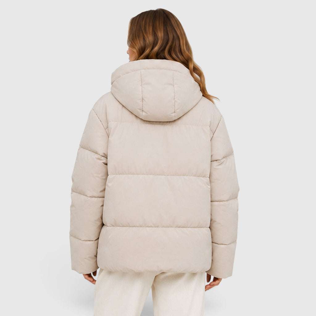 Monvaline | Women's Hooded Lightweight Puffer Jacket – Quilted Zip-Up