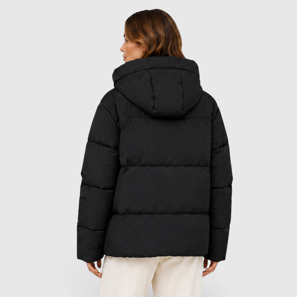 Monvaline | Women's Hooded Lightweight Puffer Jacket – Quilted Zip-Up