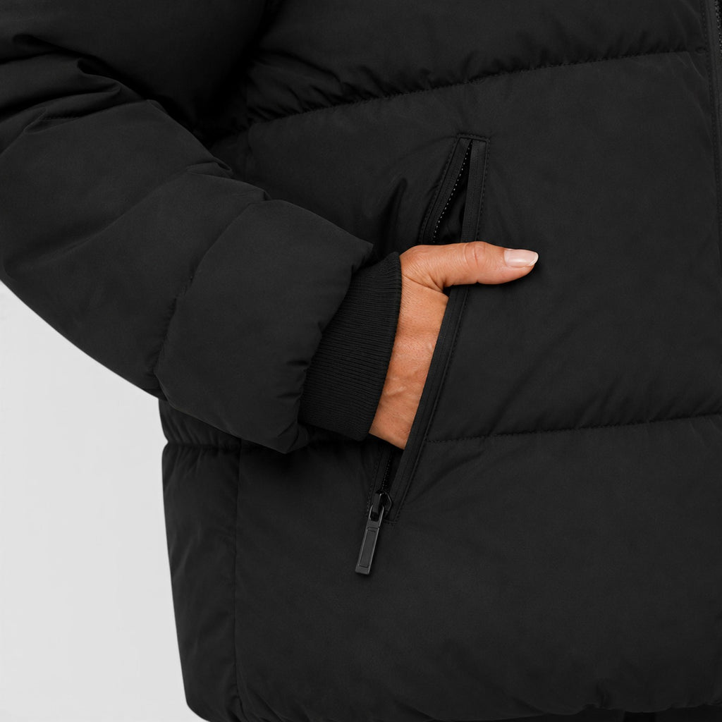 Monvaline | Women's Hooded Lightweight Puffer Jacket – Quilted Zip-Up