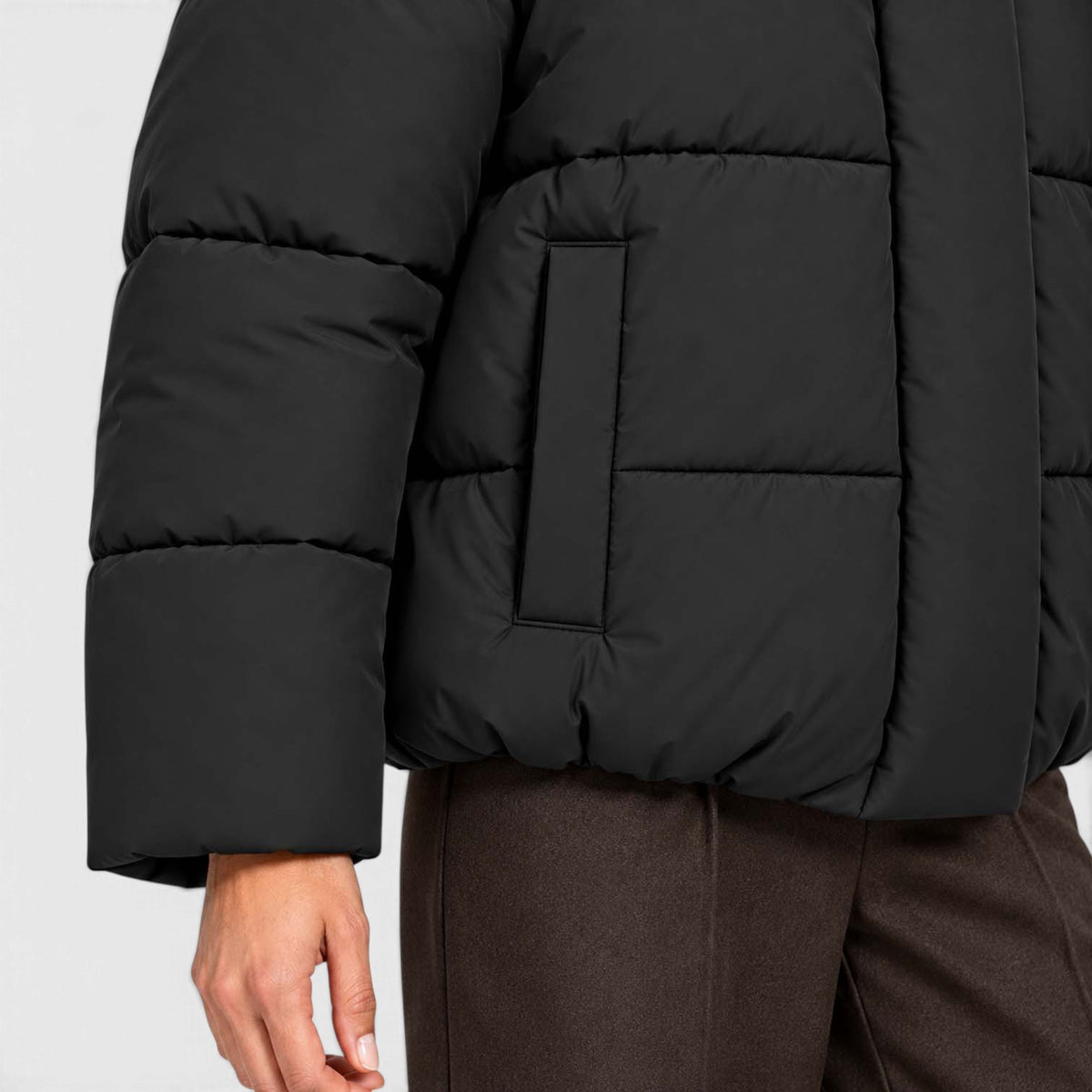 Monvaline | Women's Hooded Puffer Jacket Short Padded Winter Coat