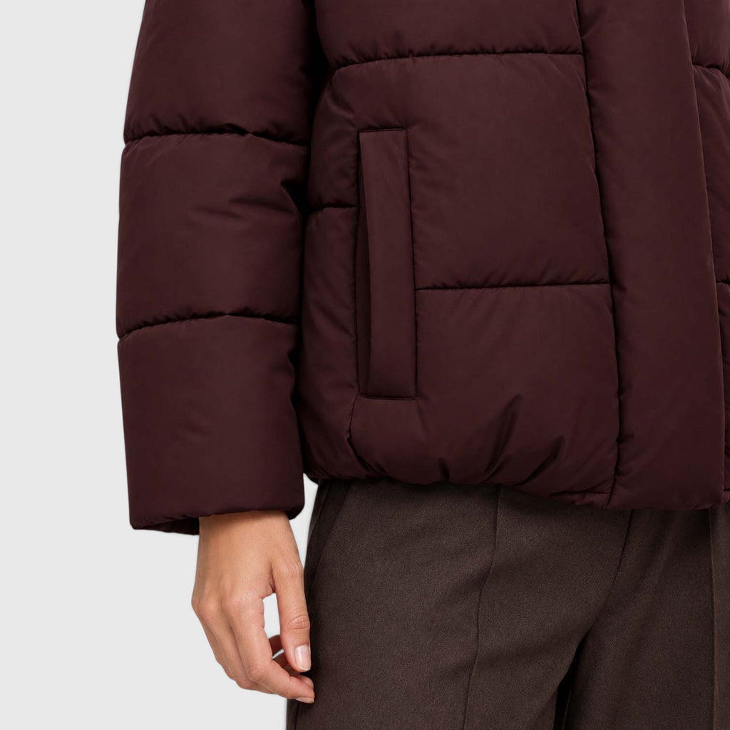 Monvaline | Women's Hooded Puffer Jacket Short Padded Winter Coat