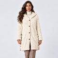 Monvaline | Women's Jacquard Knit Hooded Cardigan – Longline