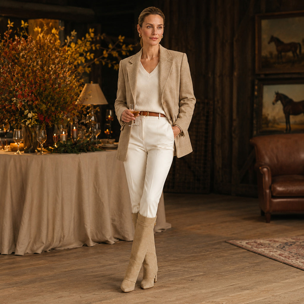 Monvaline | Women's Knee High Boots for Work and Smart Casual Outfits