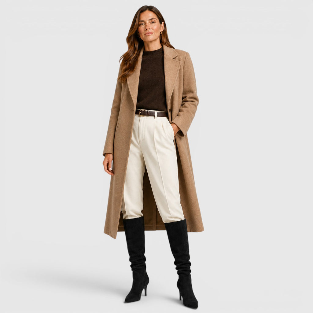 Monvaline | Women's Knee High Classic Suede Boots with Stiletto Heel