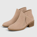 Monvaline | Women's Lightweight Ankle Boots with Side Zipper for Everyday Wear