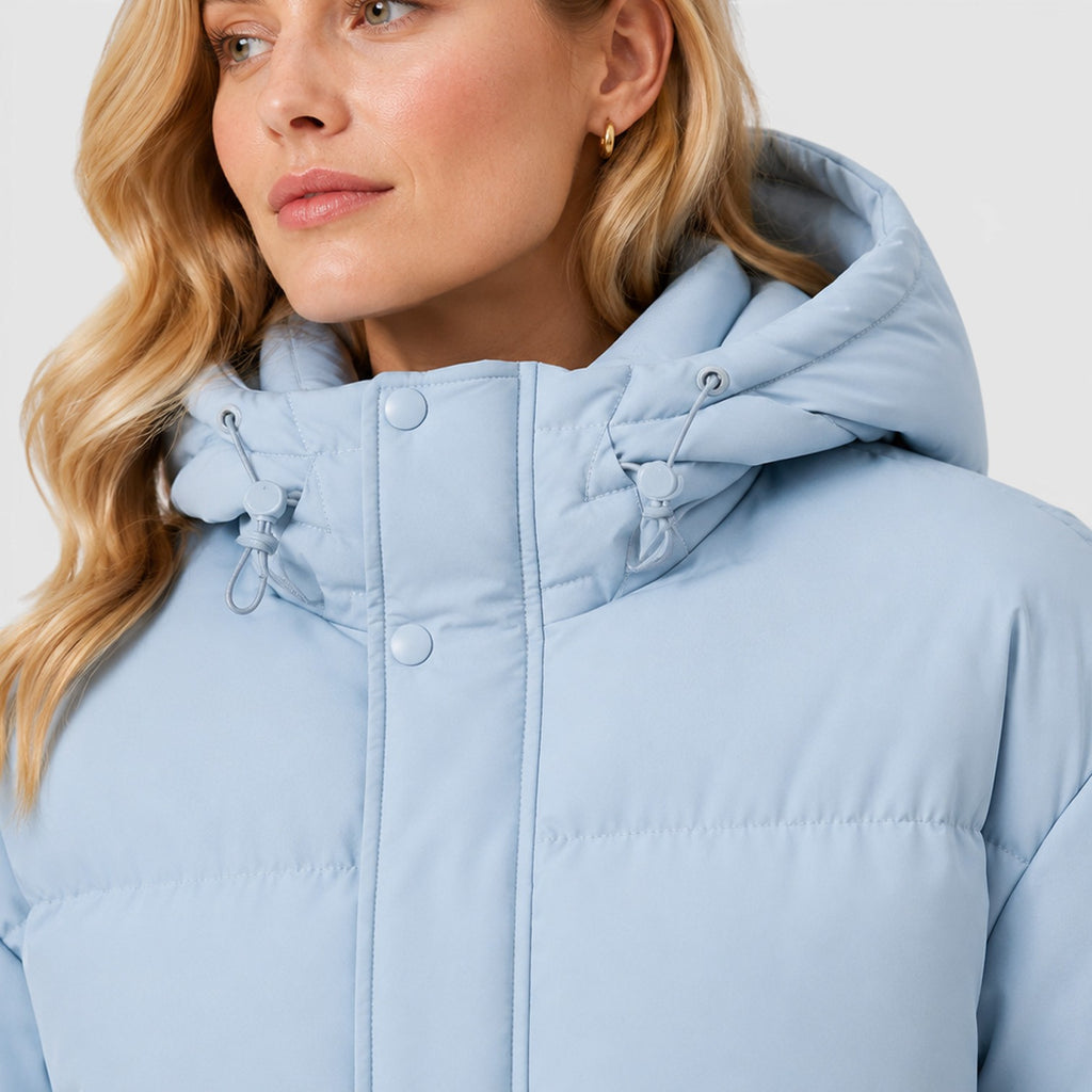 Monvaline | Women's Lightweight Hooded Puffer Jacket – Warm Casual Outerwear