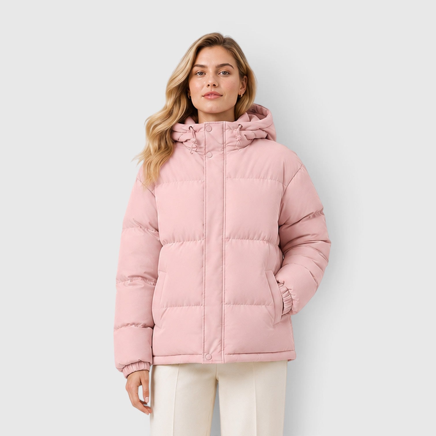 Monvaline | Women's Lightweight Hooded Puffer Jacket – Warm Casual Outerwear