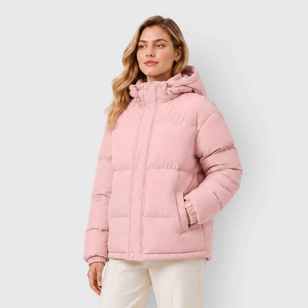 Monvaline | Women's Lightweight Hooded Puffer Jacket – Warm Casual Outerwear