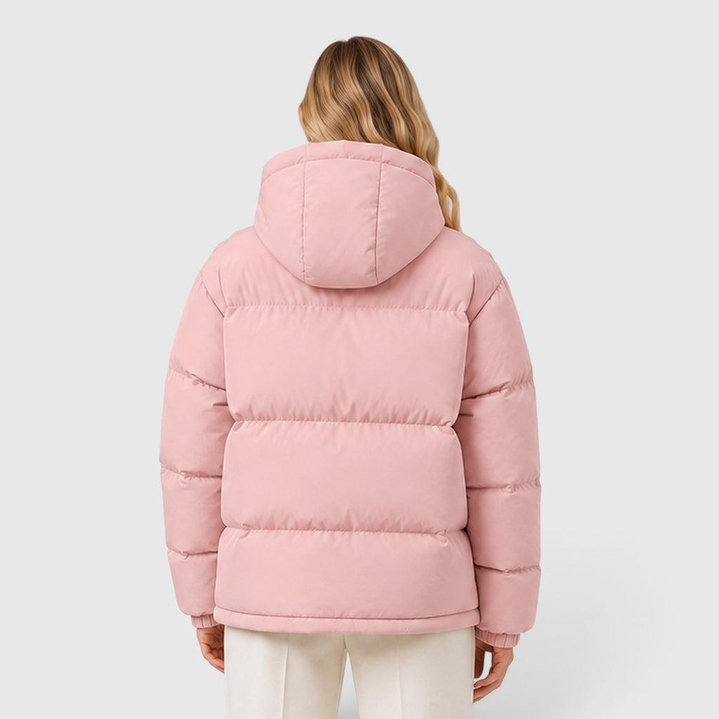 Monvaline | Women's Lightweight Hooded Puffer Jacket – Warm Casual Outerwear