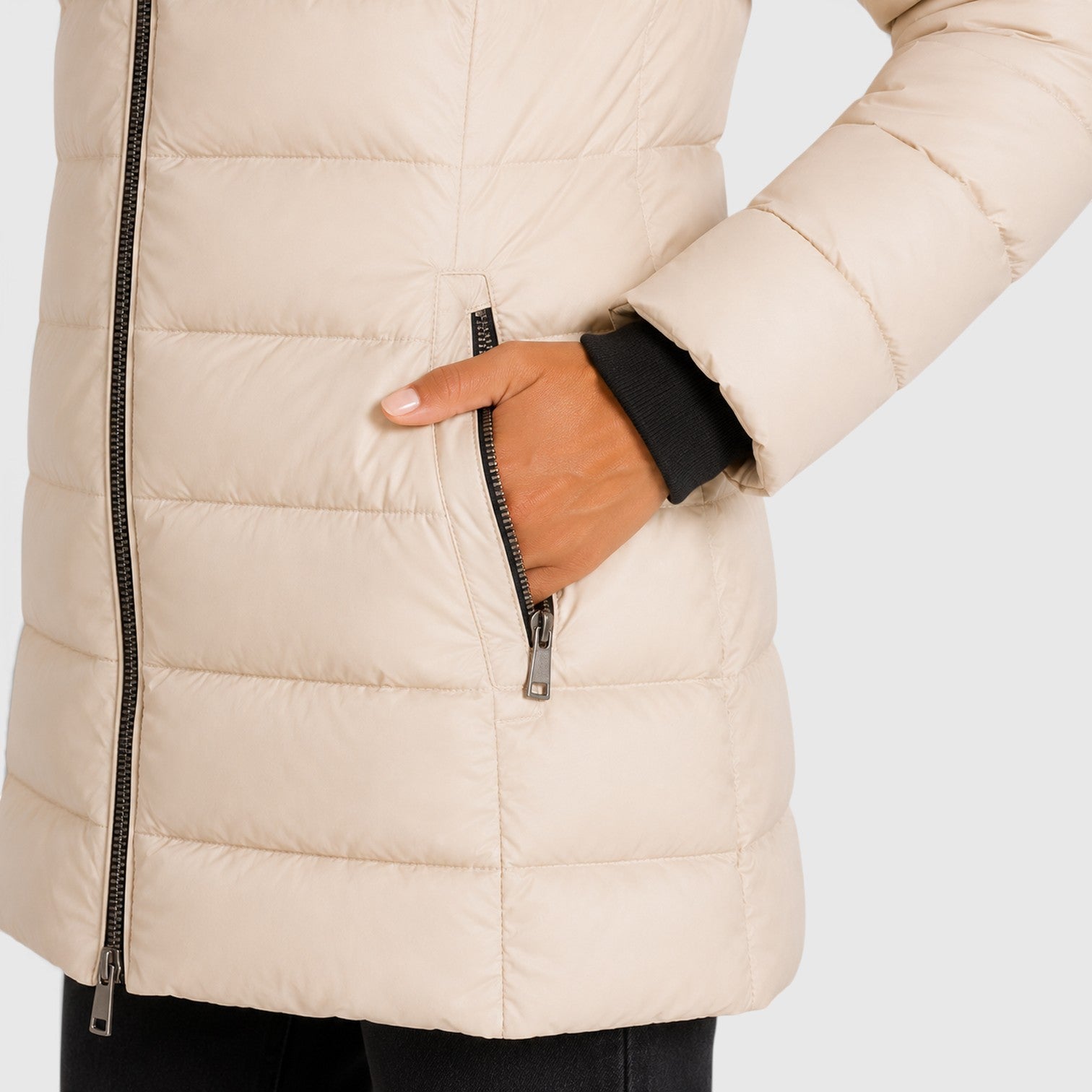 Monvaline | Women's Lightweight Insulated Hooded Puffer Jacket - Stylish Winter Coat