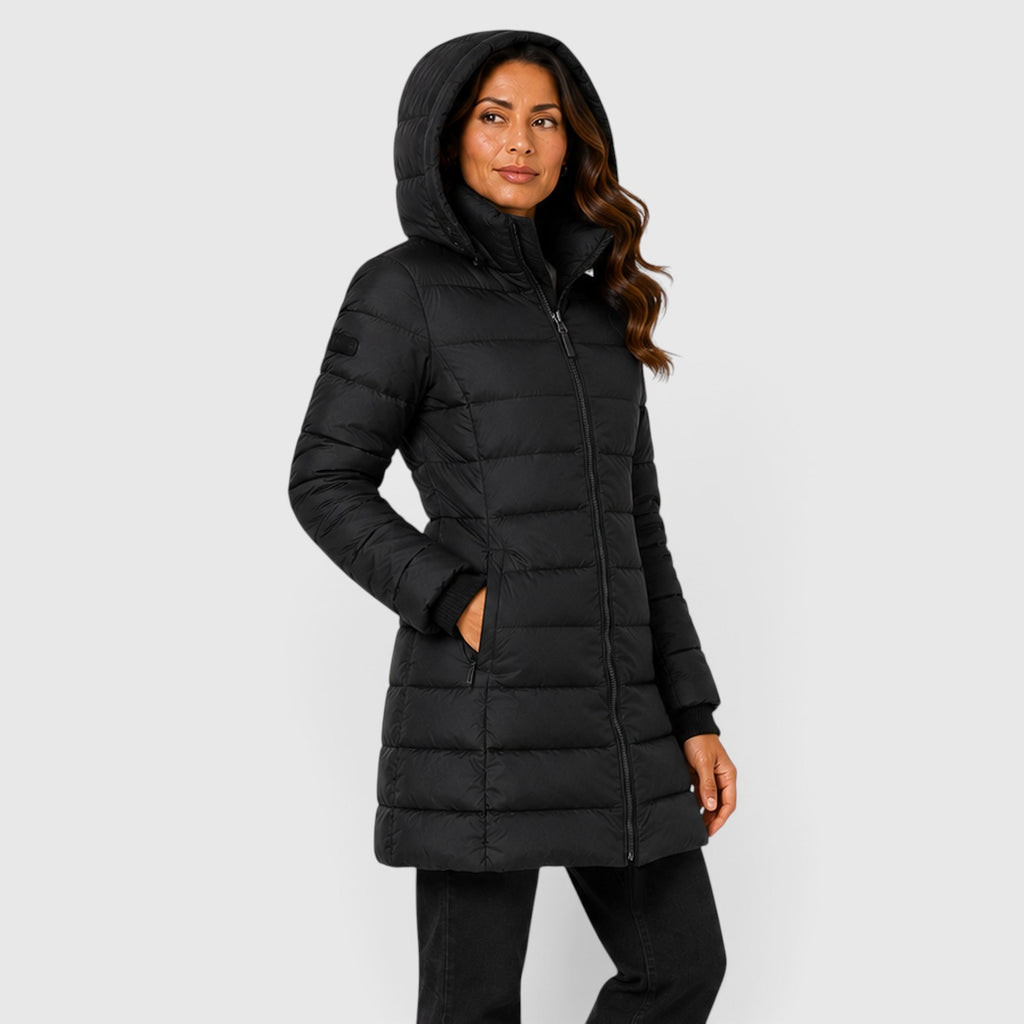Monvaline | Women's Lightweight Insulated Hooded Puffer Jacket - Stylish Winter Coat