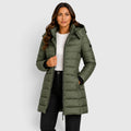 Monvaline | Women's Lightweight Insulated Hooded Puffer Jacket - Stylish Winter Coat