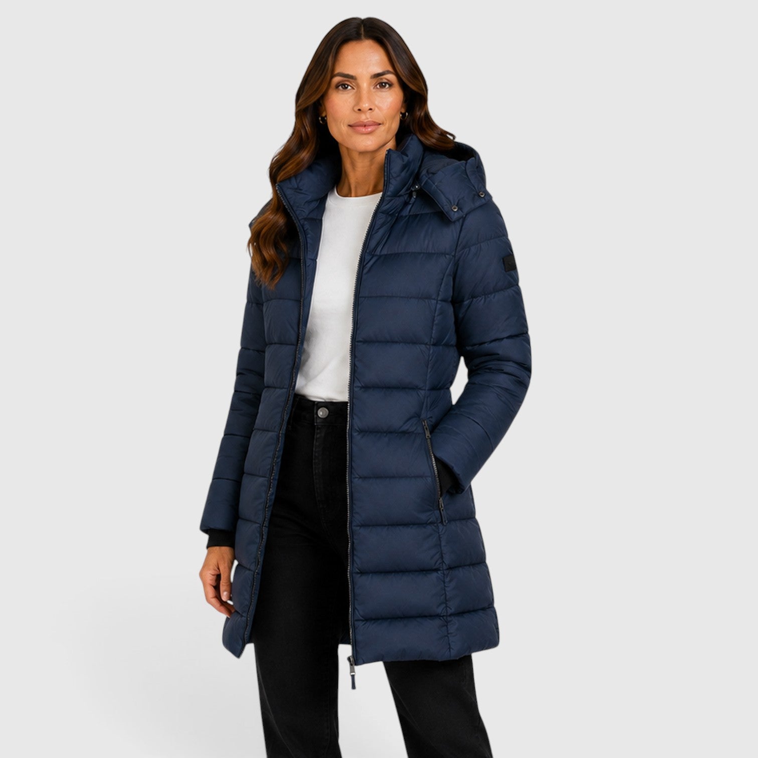 Monvaline | Women's Lightweight Insulated Hooded Puffer Jacket - Stylish Winter Coat
