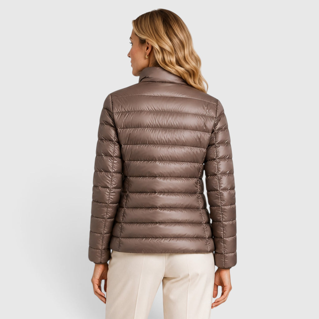 Monvaline | Women's Lightweight Quilted Puffer Jacket – Slim Fit Zip-Up