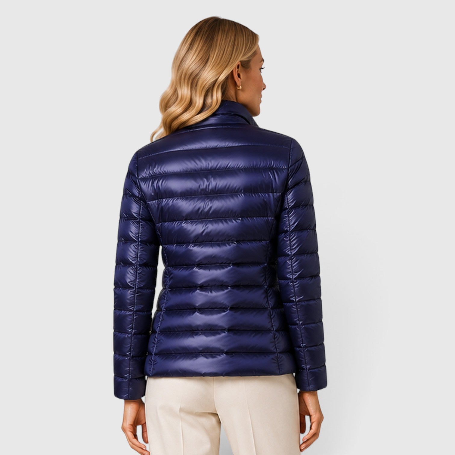 Monvaline | Women's Lightweight Quilted Puffer Jacket – Slim Fit Zip-Up
