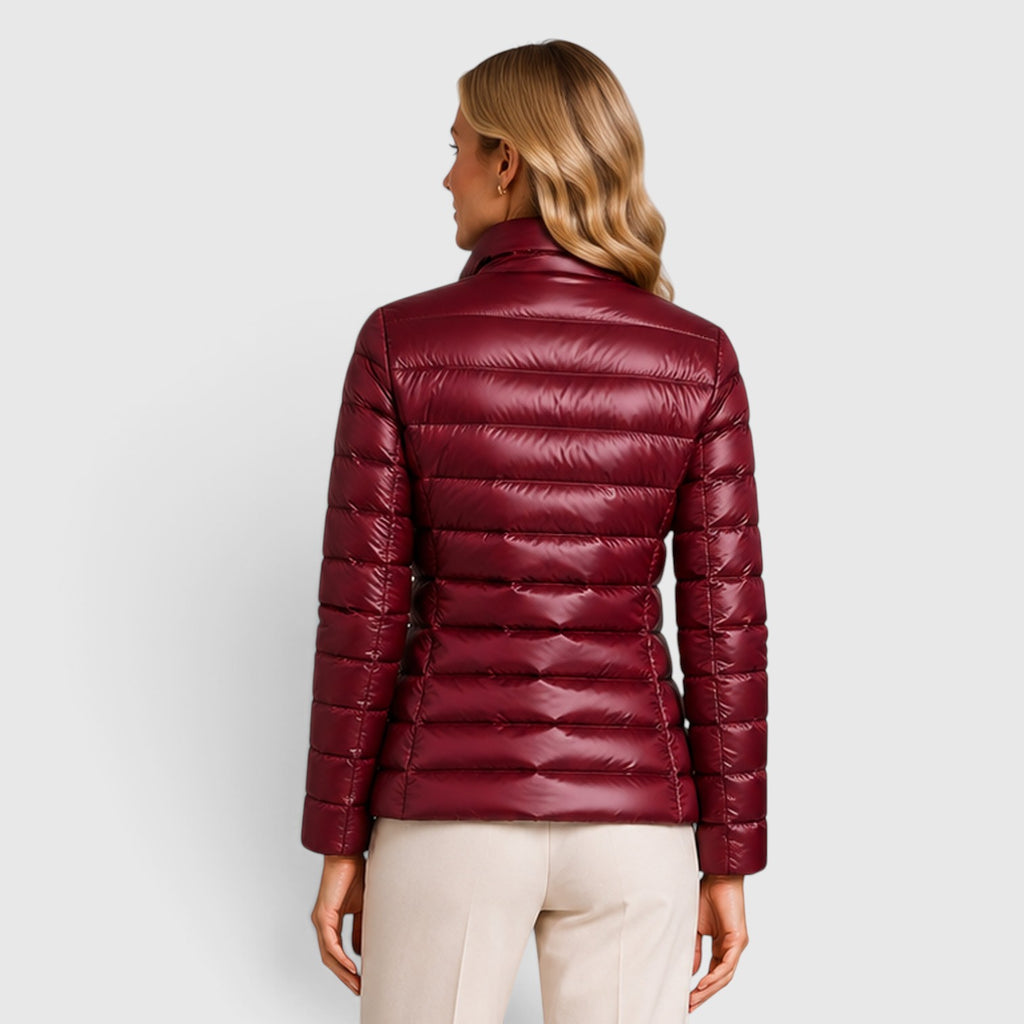 Monvaline | Women's Lightweight Quilted Puffer Jacket – Slim Fit Zip-Up