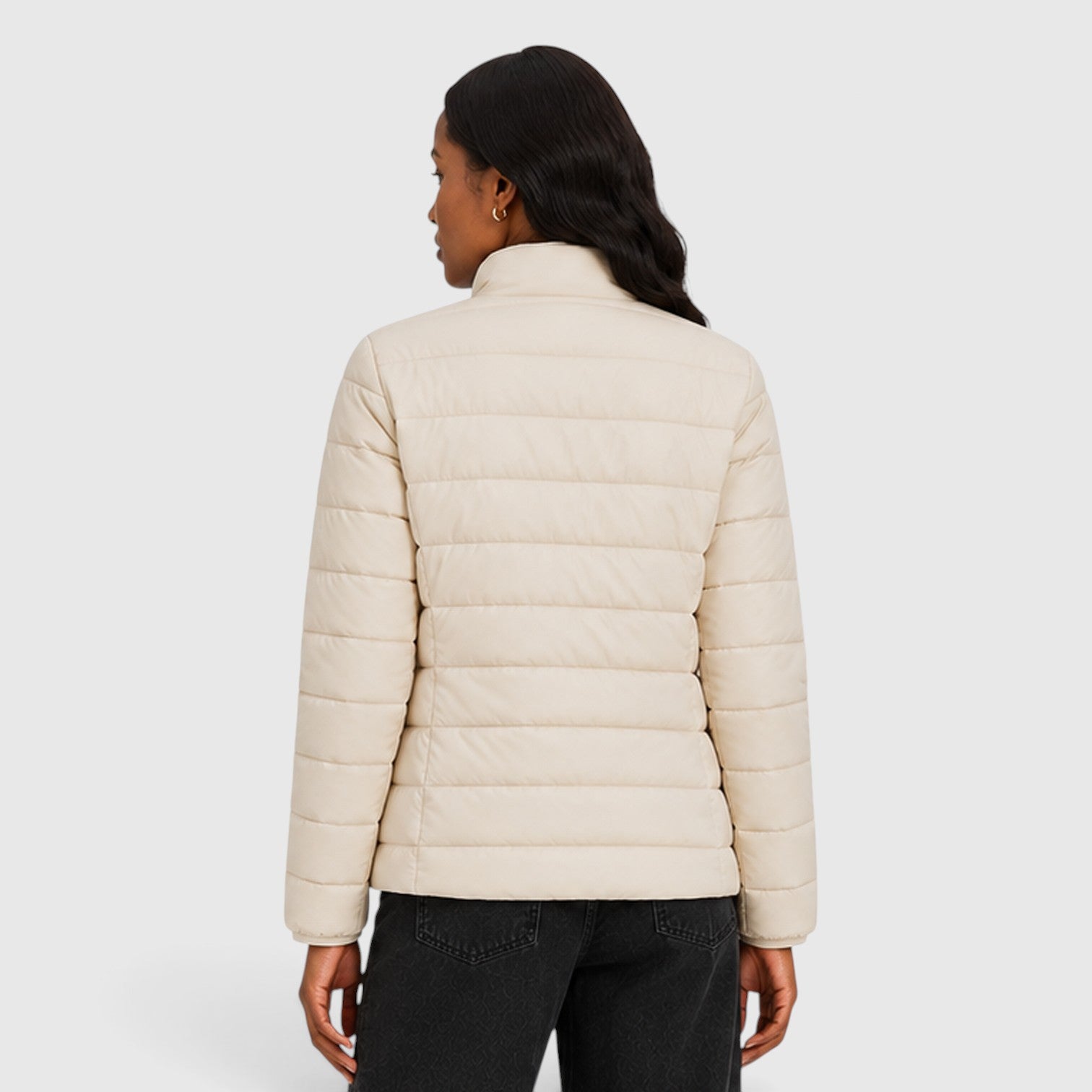 Monvaline | Women's Lightweight Quilted Puffer Jacket - Stylish Slim Fit Winter Outerwear