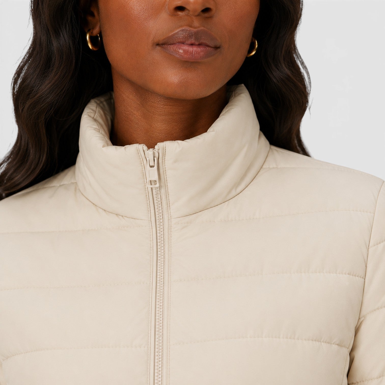Monvaline | Women's Lightweight Quilted Puffer Jacket - Stylish Slim Fit Winter Outerwear