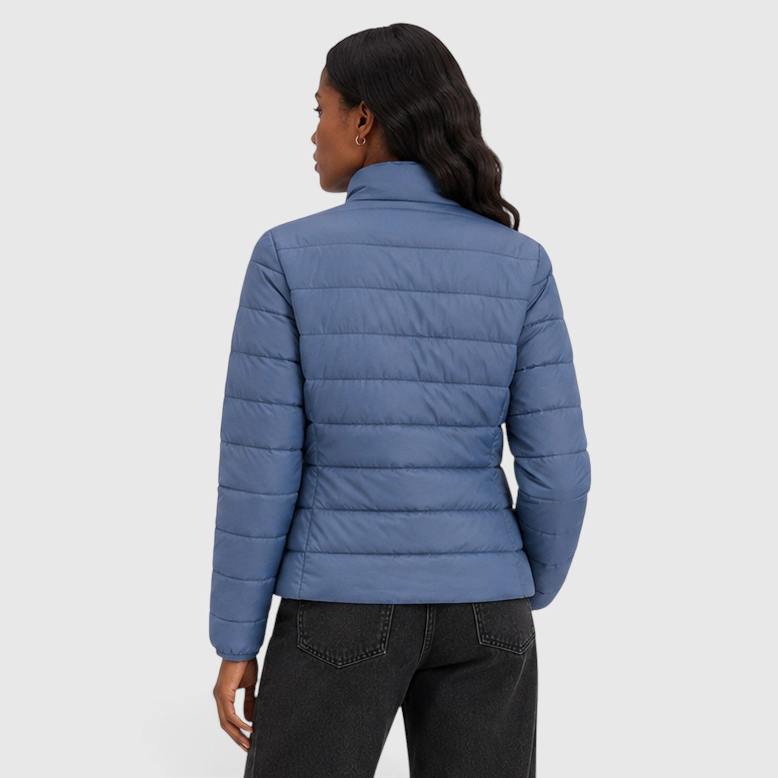 Monvaline | Women's Lightweight Quilted Puffer Jacket - Stylish Slim Fit Winter Outerwear