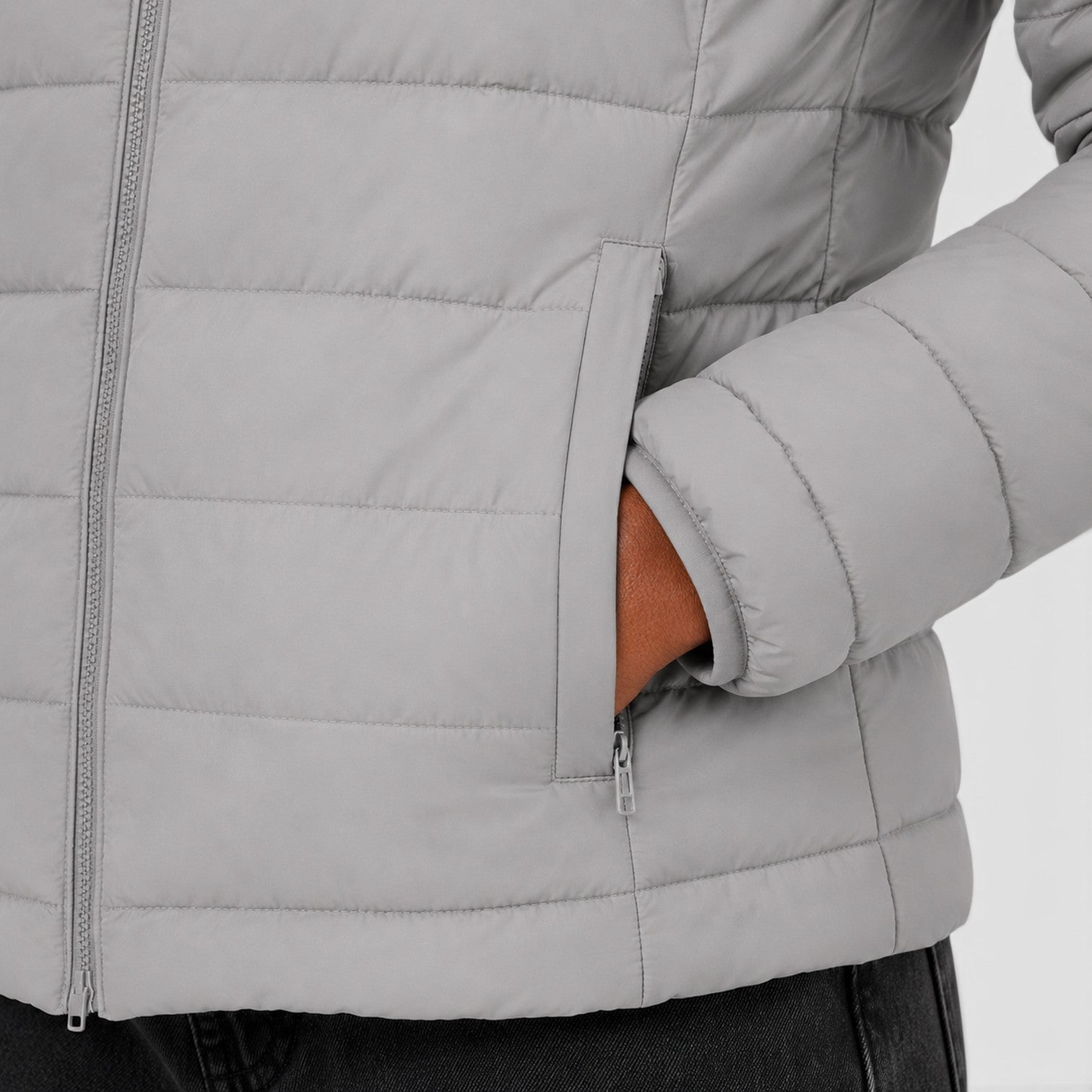 Monvaline | Women's Lightweight Quilted Puffer Jacket - Stylish Slim Fit Winter Outerwear