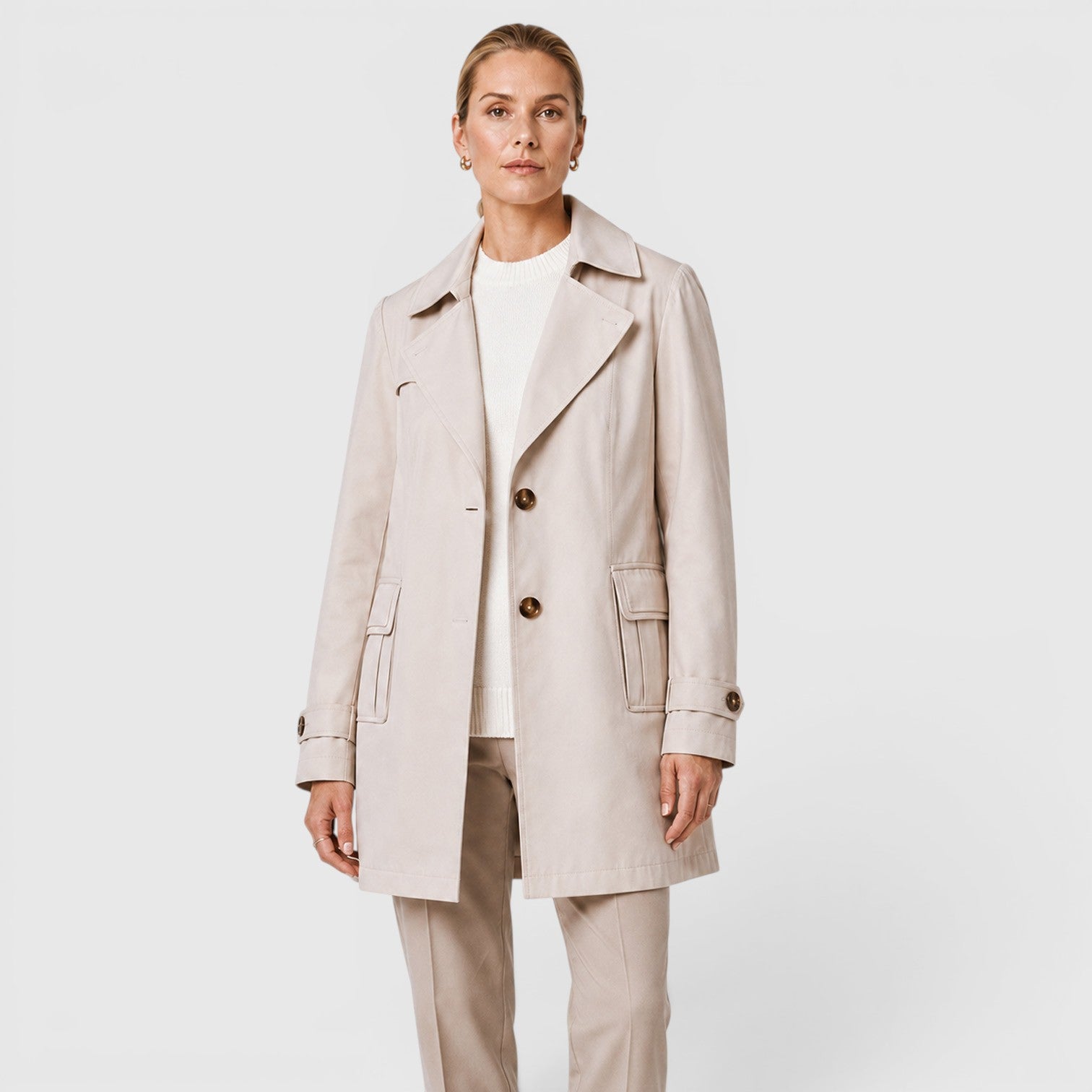 Monvaline | Women's Lightweight Trench Coat for Smart Casual Wear